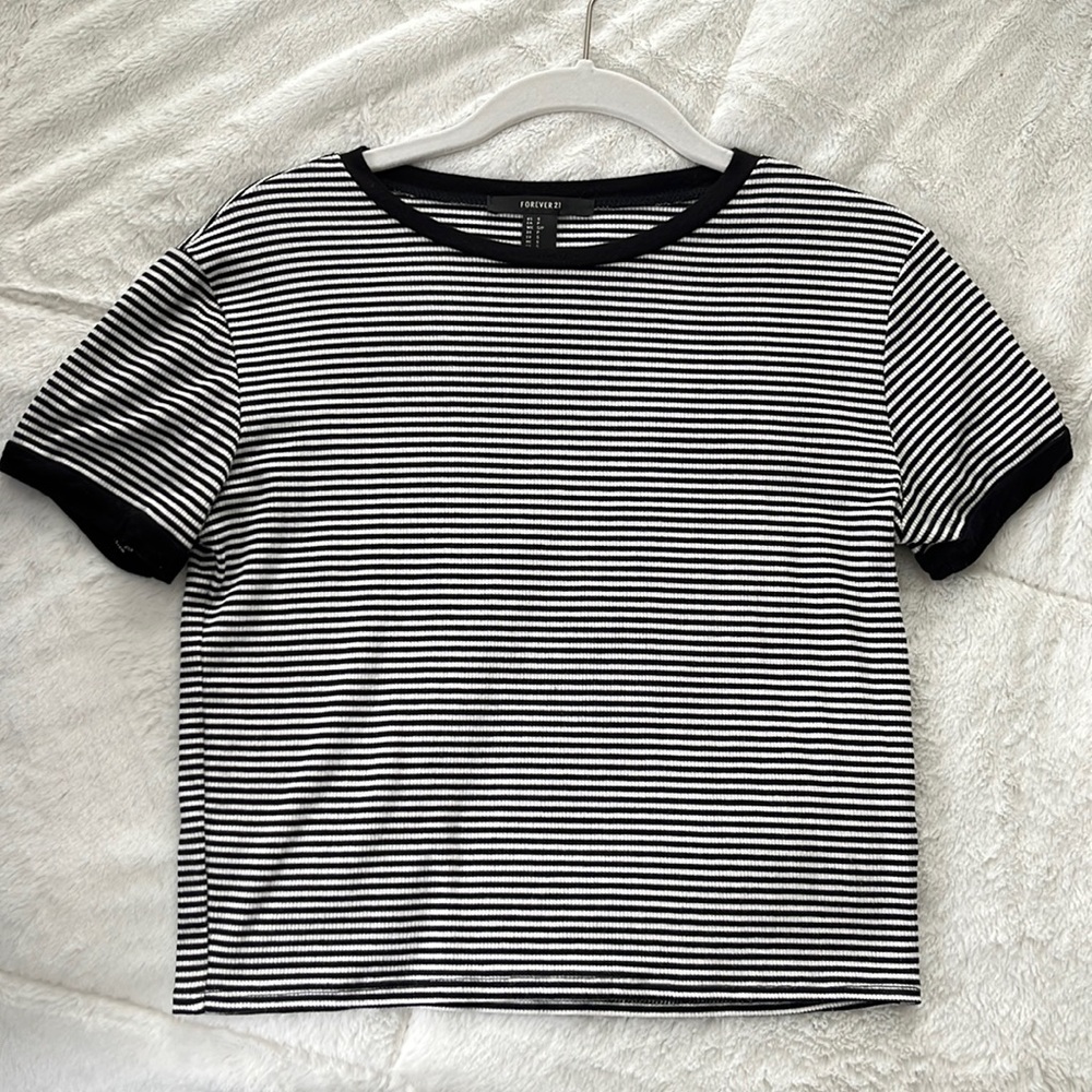 Striped Forever 21 Crop Top